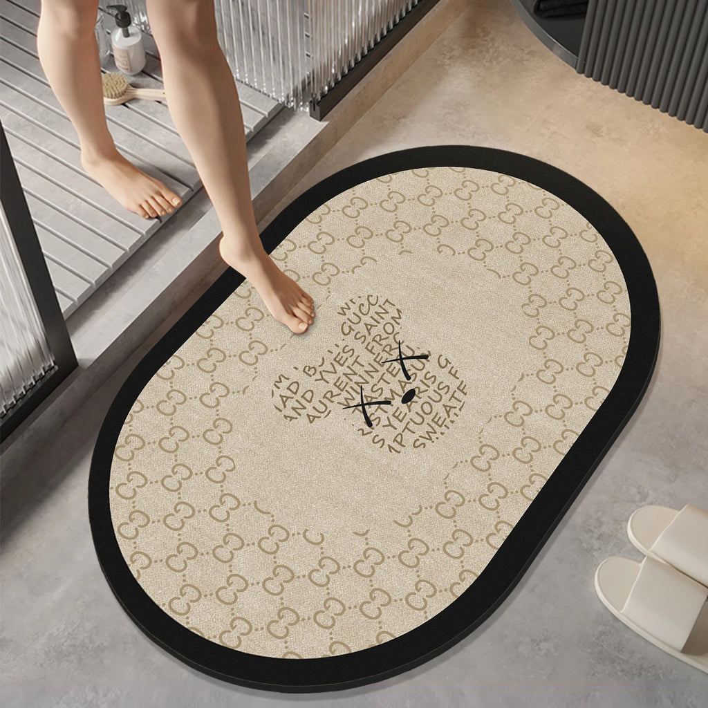 Soft diatom mud bathroom non-slip floor mat, quick-drying foot mat at the door of the bathroom, toilet toilet rug