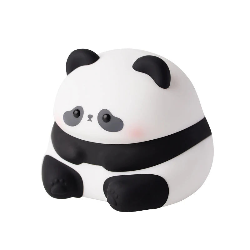 Cute Panda Night Light USB Rechargeable Bedside Sleeping Night Light Soft LED Squishy Panda Lamp Creative Gifts for Kids