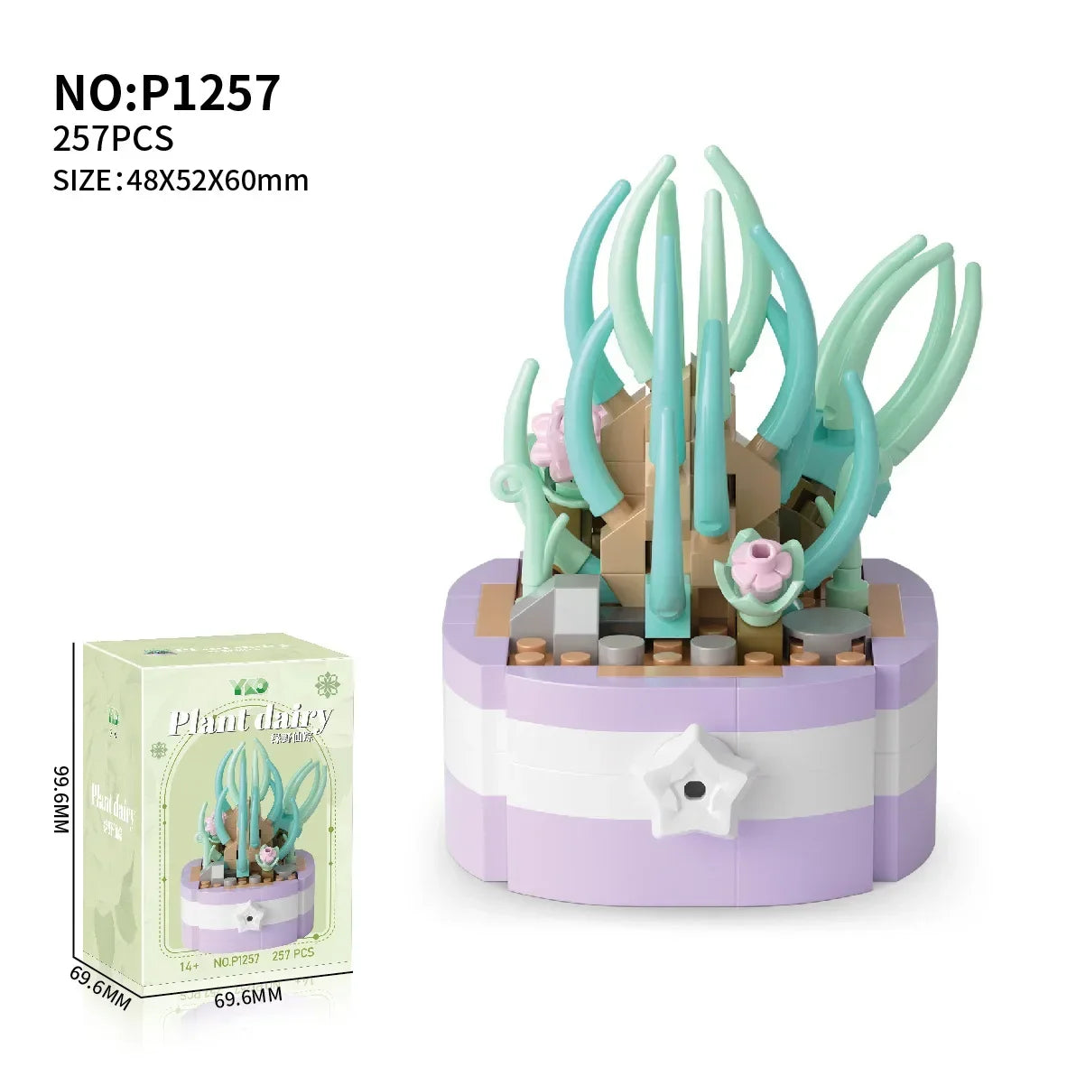 Flower Succulents Building Blocks Everlasting Flower Bonsai Tree Gardens Romantic Bricks DIY Potted Plants Model Kids Kits Toys
