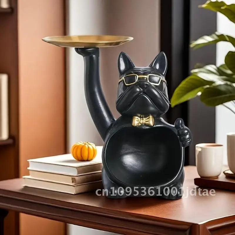 Cool Dog Figurine Statue Resin Animal Ornament Home Decor Storage Box Art Sculpture Gift