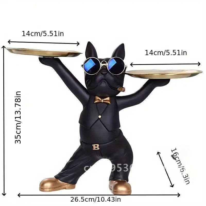 Cool Dog Figurine Statue Resin Animal Ornament Home Decor Storage Box Art Sculpture Gift