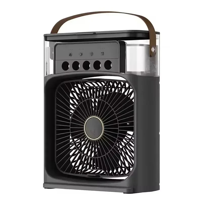 3 in 1 Summer Cooling Fan Portable Desktop Humidifier Mini USB Air Conditioner with Night Light for Home or Office