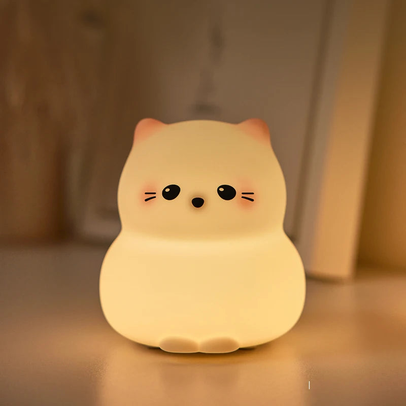 Cute Panda Silicone Patting Lamp Rechargeable Timing LED Night Light For Bedroom Bedside Room Decoration Kids Boys Birthday Gift