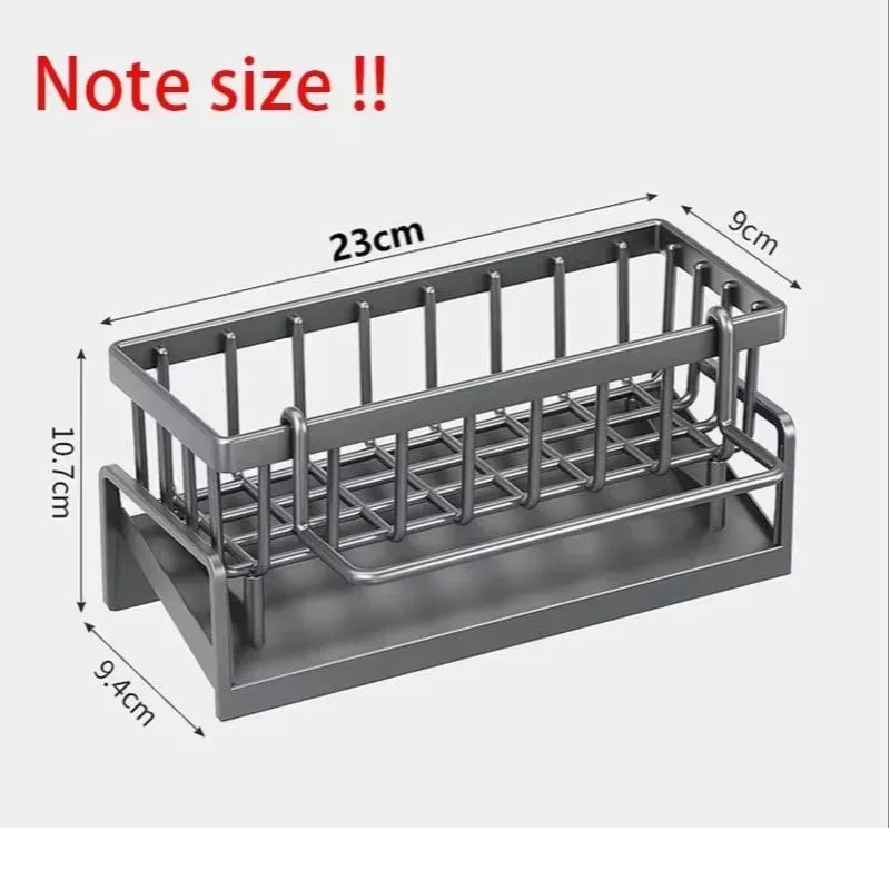 Kitchen Sink Drain Rack Organizer Thickened ABS Plastic Self-Draining Sink Shelf Soap Sponge Holder Dishcloth Rack Filter Basket