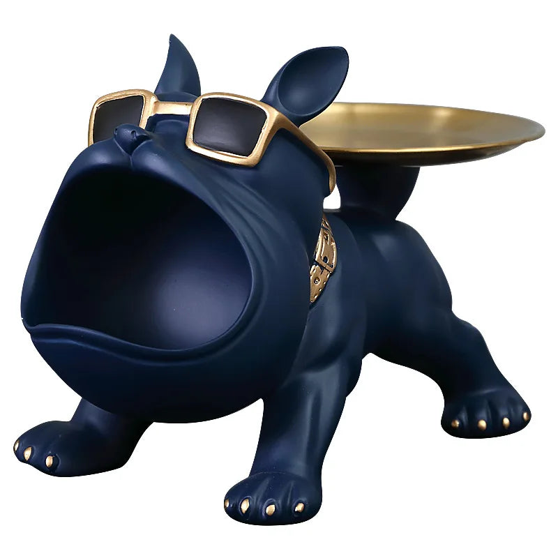 Bulldog Resin Statue Storage Box Figurine Dog Home Decor Animal Ornament Craft Art Sculpture Figurine Home Puppy Sculpture