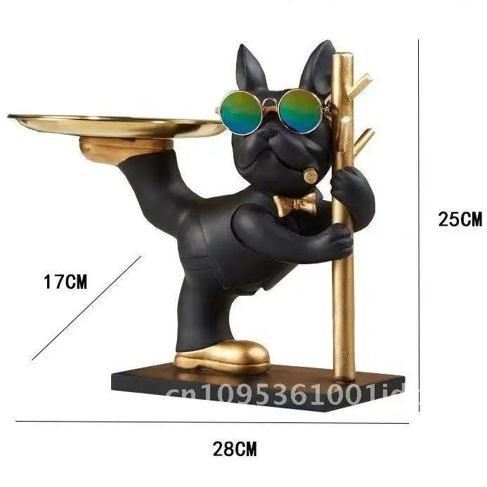 Cool Dog Figurine Statue Resin Animal Ornament Home Decor Storage Box Art Sculpture Gift