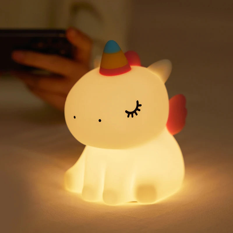 Cute Panda Silicone Patting Lamp Rechargeable Timing LED Night Light For Bedroom Bedside Room Decoration Kids Boys Birthday Gift
