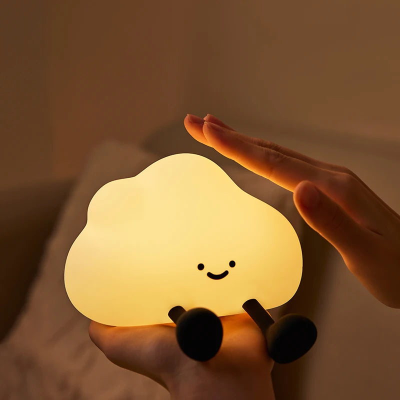 Cute Panda Silicone Patting Lamp Rechargeable Timing LED Night Light For Bedroom Bedside Room Decoration Kids Boys Birthday Gift