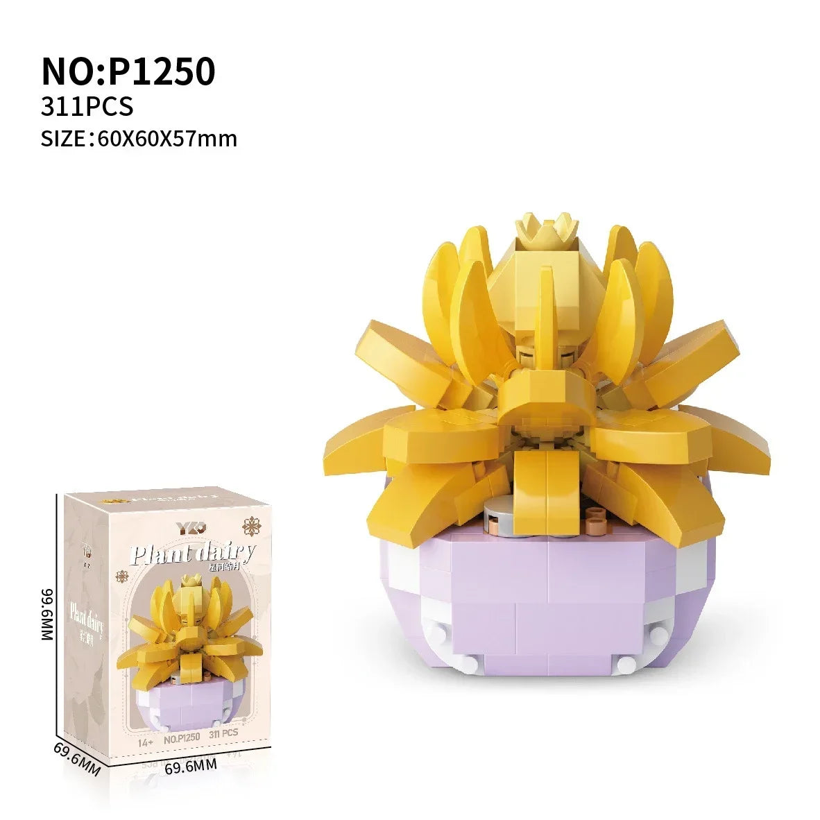 Flower Succulents Building Blocks Everlasting Flower Bonsai Tree Gardens Romantic Bricks DIY Potted Plants Model Kids Kits Toys