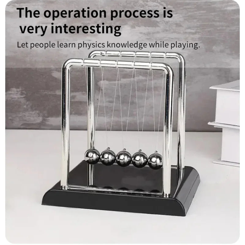 Newton's Cradle Balance Steel Ball Teaching Supplies Physics Science Pendulum Desktop Toys Stress Relief Gifts Home Decoration