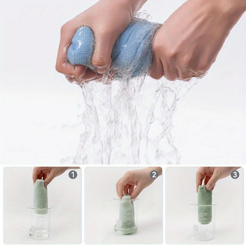 20pcs/Roll Microfiber Dish Cloths Multi Purpose Towels for Tableware Double Sided Cleaning Rags Kitchen Accessories