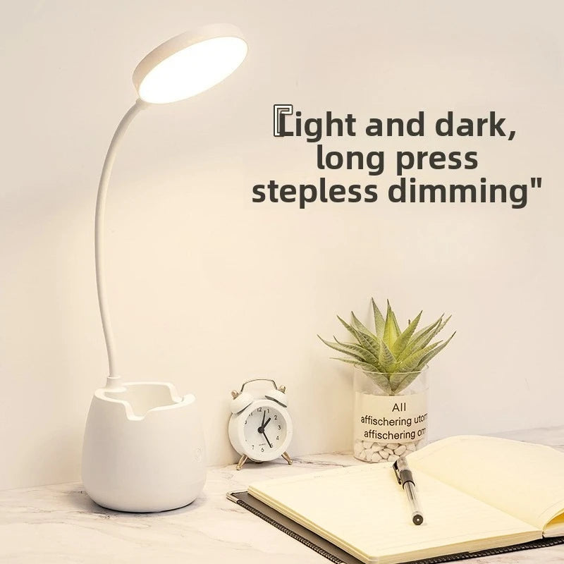 New LED Eye Protection Desk Lamp USB Bedside Lamp Charging Student Study Dormitory Reading Lamp Bedroom Night Light Gift