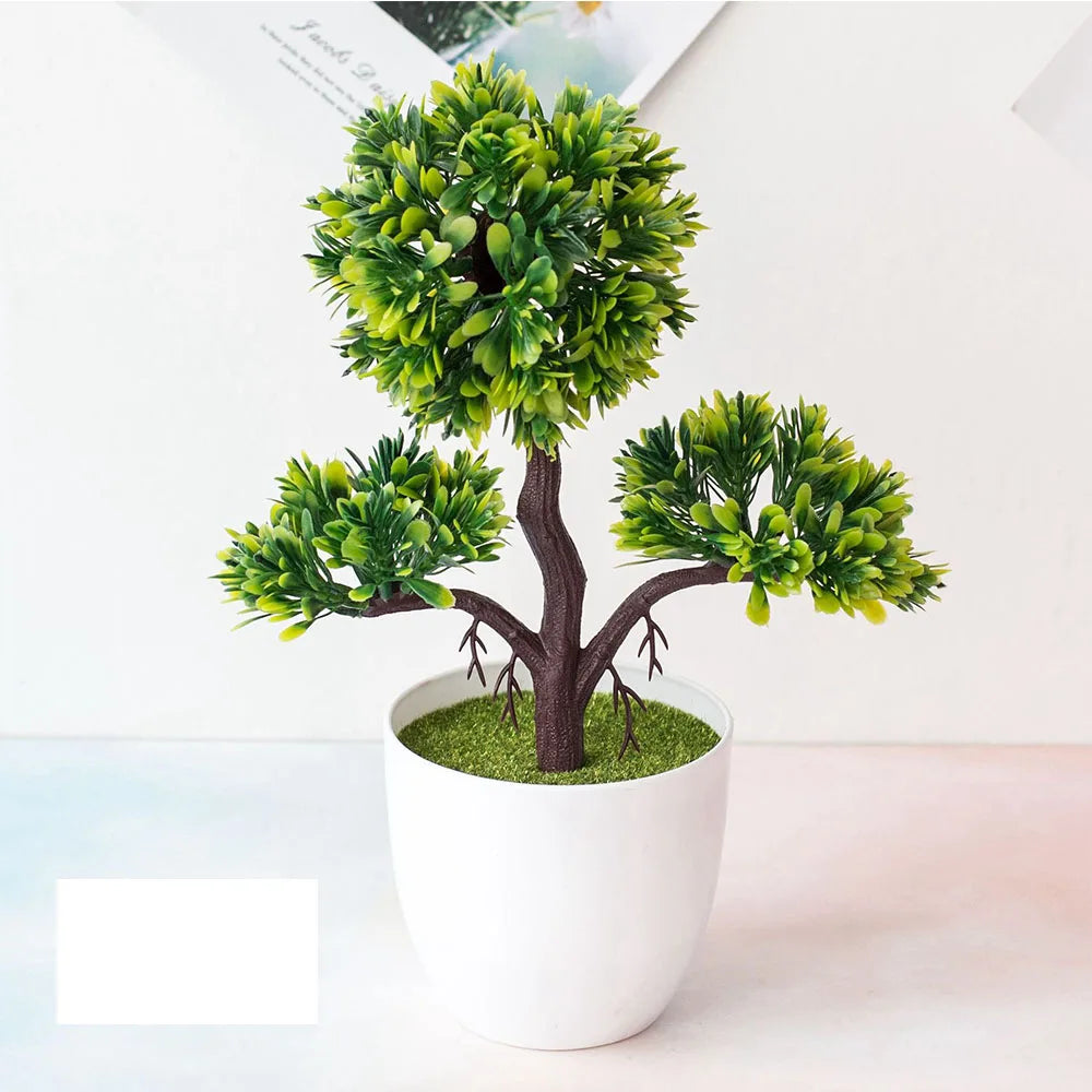 Artificial Plants Bonsai Small Tree Pot Fake Plant Flowers Potted Ornaments For Hotel Home Room Table Decoration Garden Decor