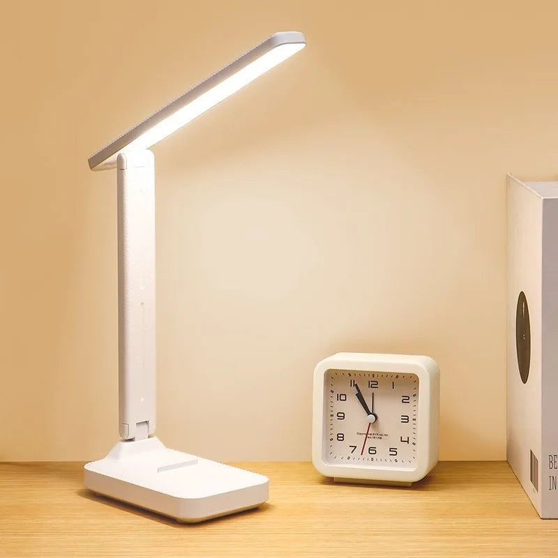 LED desk lamp eye protection touch dimmable LED reading lamp student dormitory bedroom reading USB plug-in study office desk lam