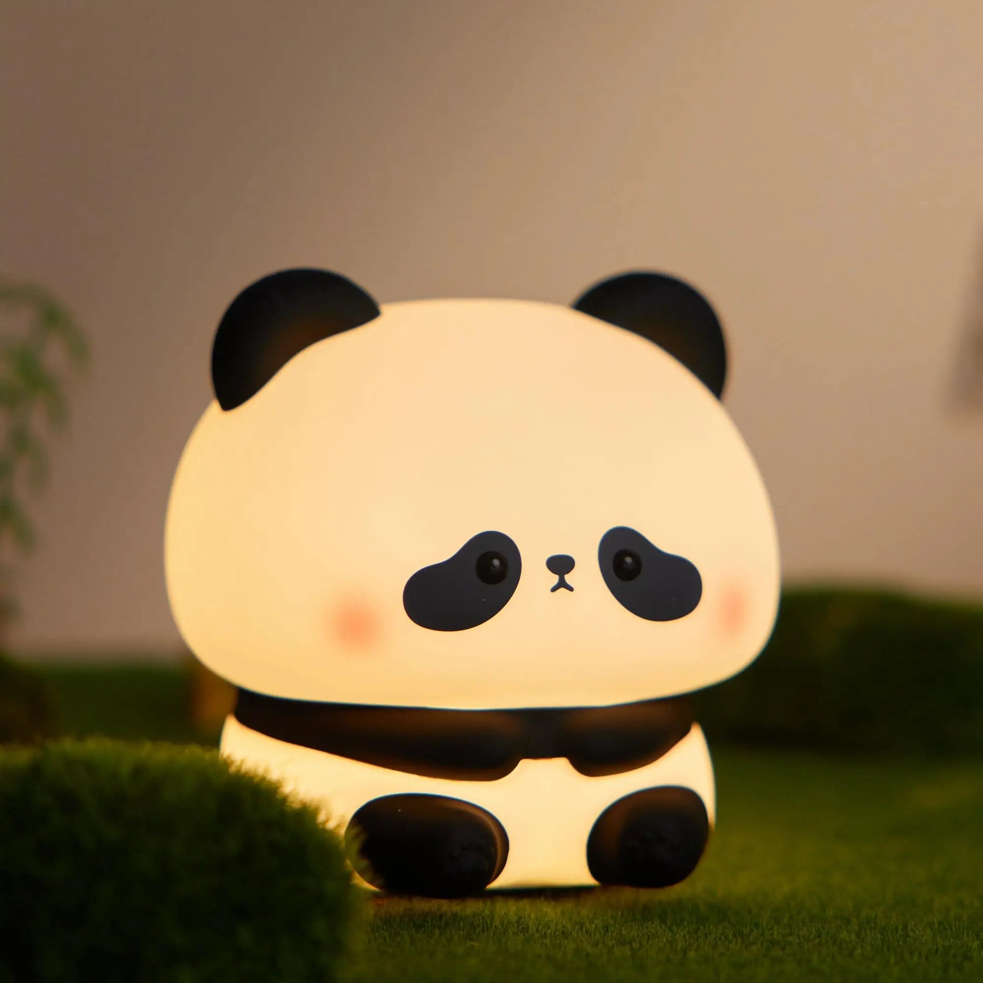Cute Panda Silicone Patting Lamp Rechargeable Timing LED Night Light For Bedroom Bedside Room Decoration Kids Boys Birthday Gift