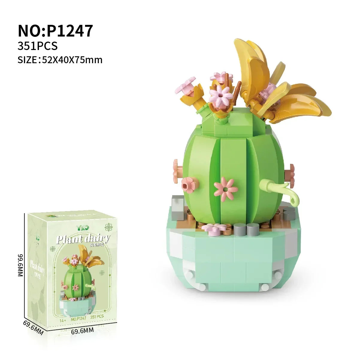 Flower Succulents Building Blocks Everlasting Flower Bonsai Tree Gardens Romantic Bricks DIY Potted Plants Model Kids Kits Toys