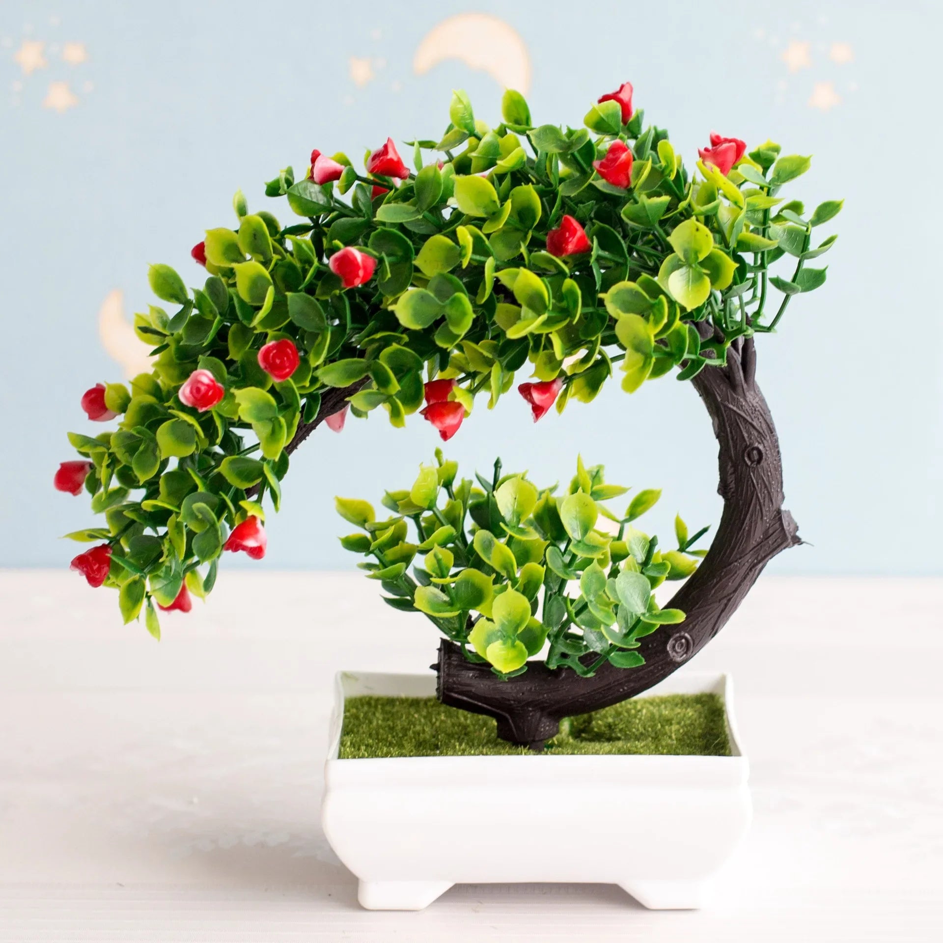 NEW Artificial Plants Bonsai Small Tree Pot Plants Fake Flowers Potted Ornaments For Home Decoration Hotel Garden Decor