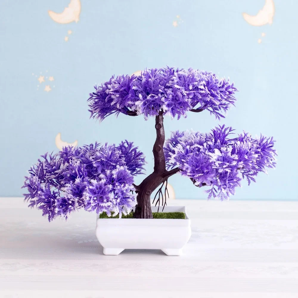 NEW Artificial Plants Bonsai Small Tree Pot Plants Fake Flowers Potted Ornaments For Home Decoration Hotel Garden Decor