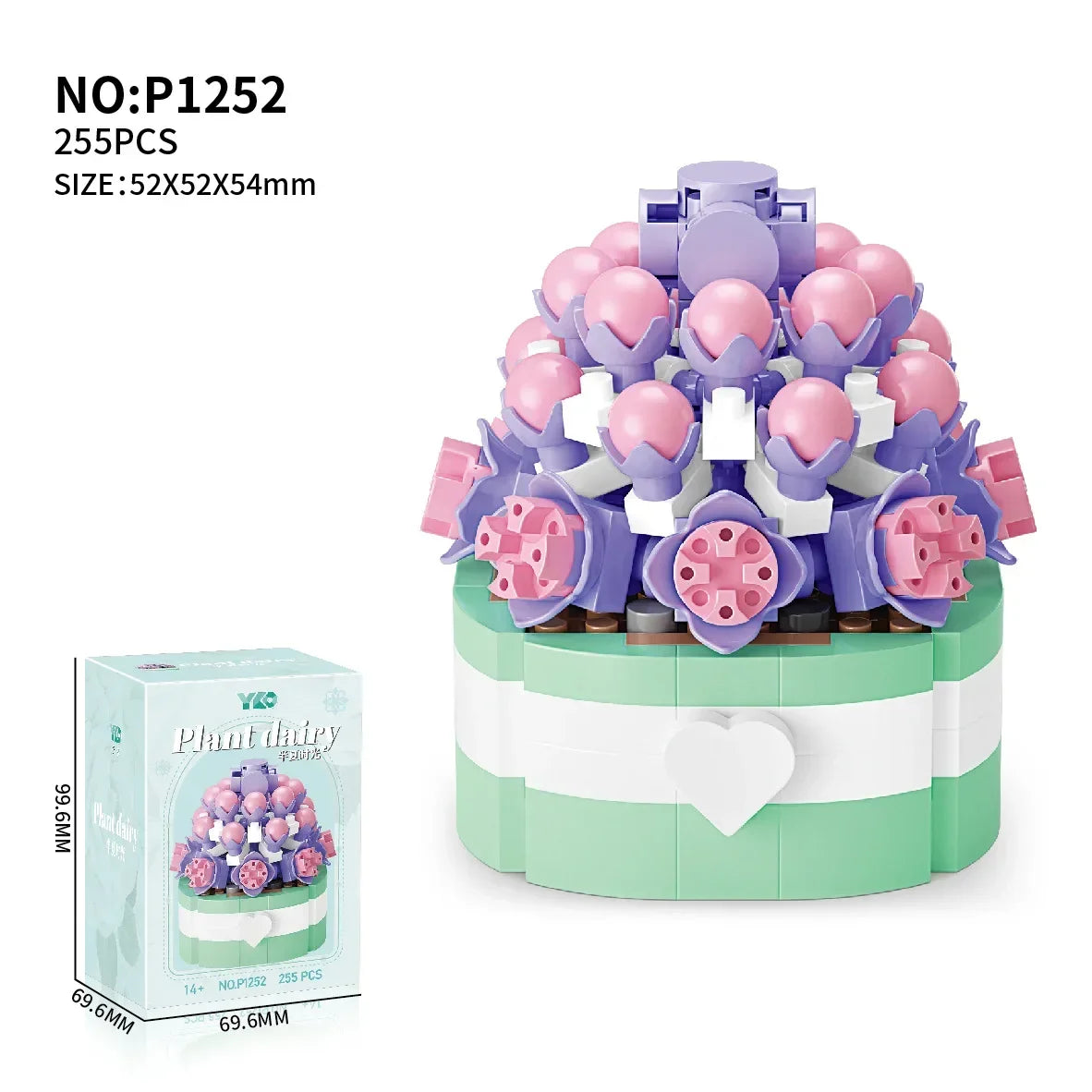 Flower Succulents Building Blocks Everlasting Flower Bonsai Tree Gardens Romantic Bricks DIY Potted Plants Model Kids Kits Toys