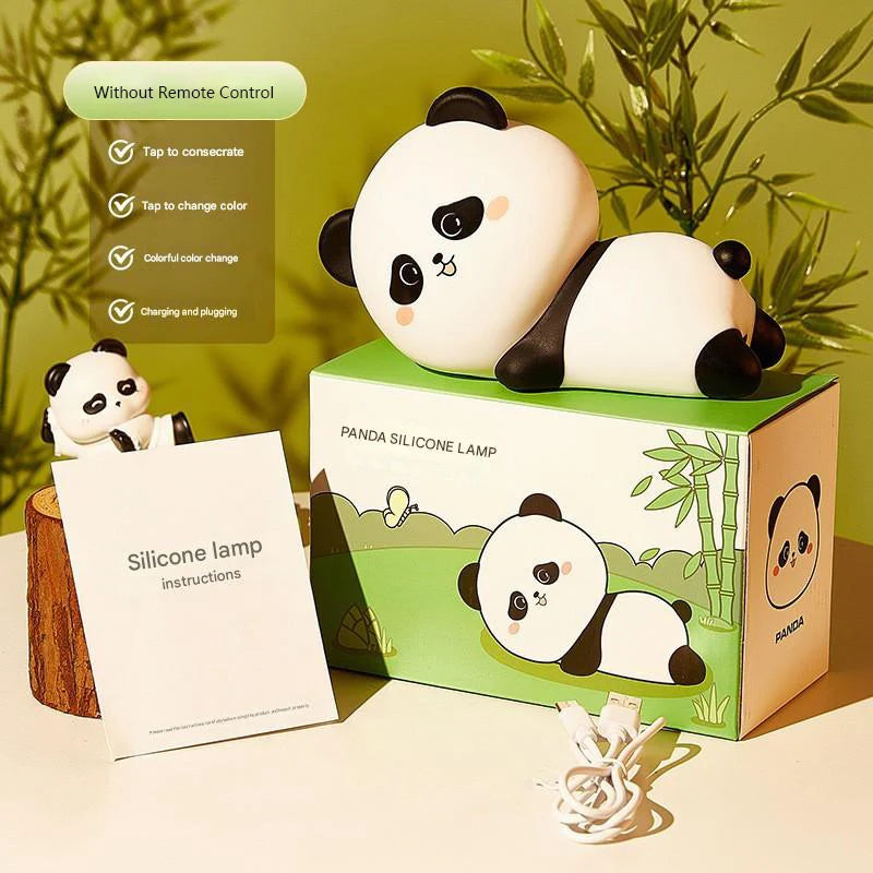 LED Night Light Cute Panda Silicone Lamp 15/30/60 Min Timing Girls Baby Bedroom Nightlight Gift For Breastfeeding Nursery Decor