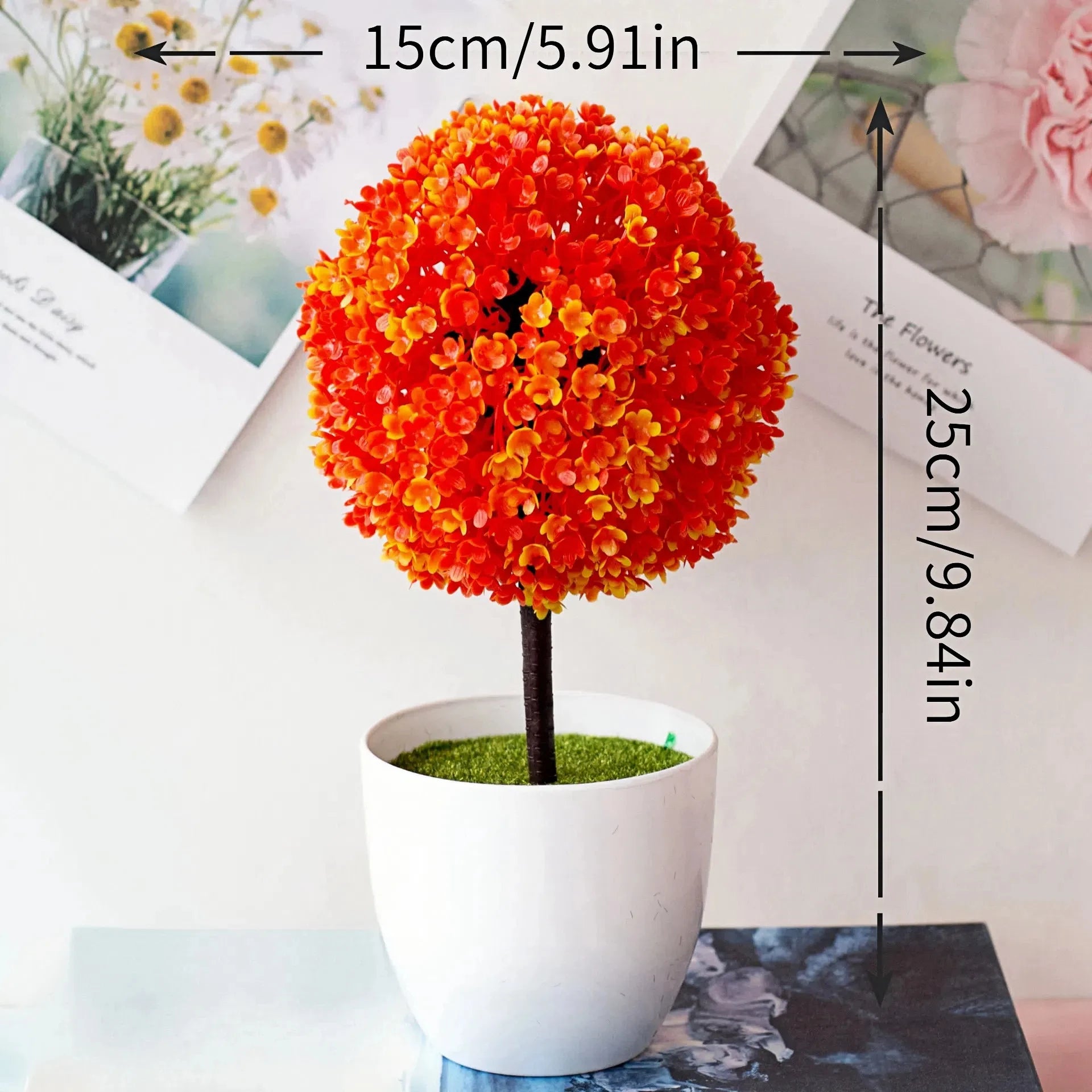 Artificial Plants Bonsai Small Tree Simulation Pot Plants Fake Flowers Table Potted Ornaments for Home Hotel Garden Decor