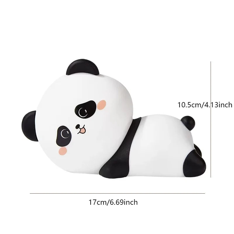 LED Night Light Cute Panda Silicone Lamp 15/30/60 Min Timing Girls Baby Bedroom Nightlight Gift For Breastfeeding Nursery Decor
