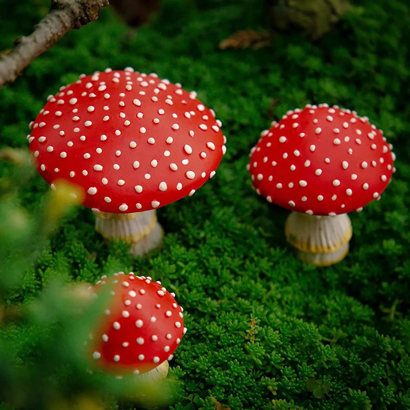 Mini Mushroom Glow in The Dark Resin Crafts Fairy Garden Miniatures Garden Ornament Terrarium Figurines Decor DIY Dollhouse