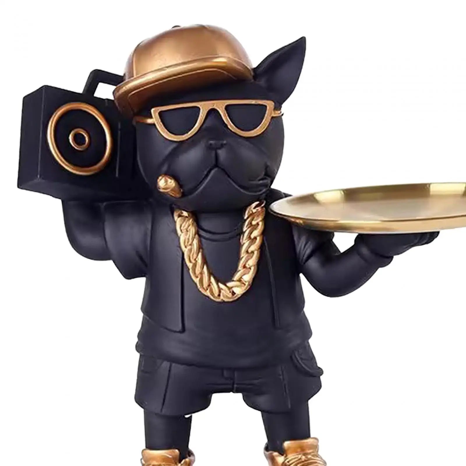 Animal Figurine Puppy Sculpture Dog Statue Storage Box Jewelry Trinket Tray for Living Room Cabinet Entryway Home Entrance