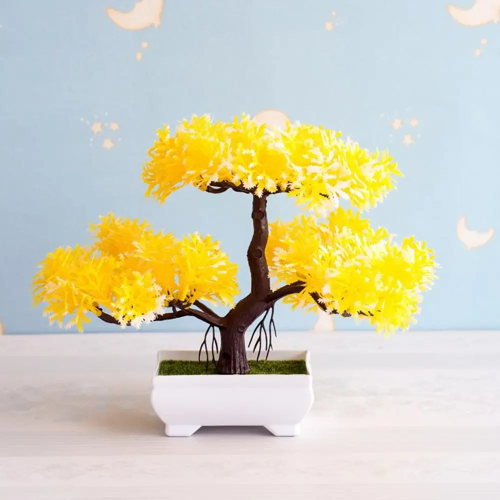 NEW Artificial Plants Bonsai Small Tree Pot Plants Fake Flowers Potted Ornaments For Home Decoration Hotel Garden Decor