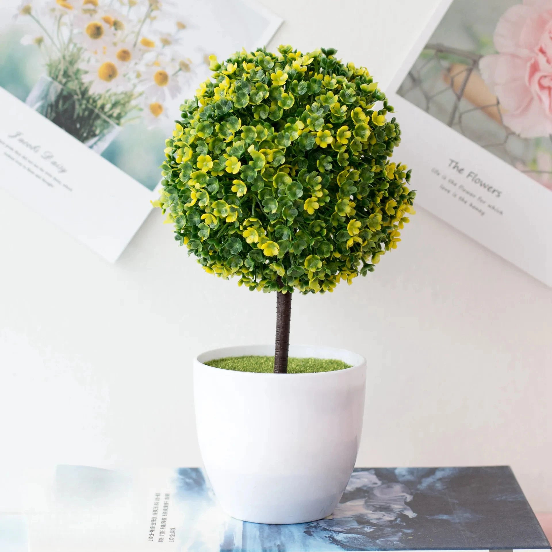 Artificial Plants Bonsai Small Tree Simulation Pot Plants Fake Flowers Table Potted Ornaments for Home Hotel Garden Decor