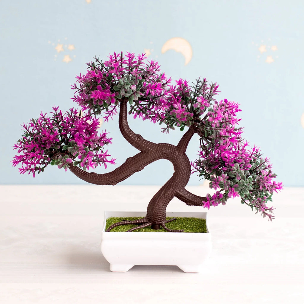 NEW Artificial Plants Bonsai Small Tree Pot Plants Fake Flowers Potted Ornaments For Home Decoration Hotel Garden Decor