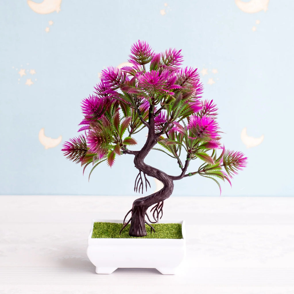 NEW Artificial Plants Bonsai Small Tree Pot Plants Fake Flowers Potted Ornaments For Home Decoration Hotel Garden Decor