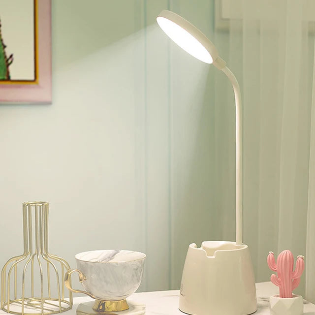 New LED Eye Protection Desk Lamp USB Bedside Lamp Charging Student Study Dormitory Reading Lamp Bedroom Night Light Gift
