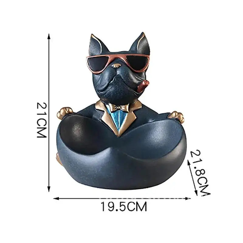Cool Dog Figurine Statue Resin Animal Ornament Home Decor Storage Box Art Sculpture Gift