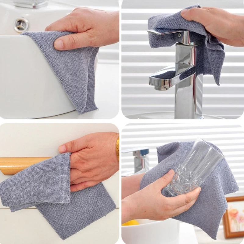 20pcs/Roll Microfiber Dish Cloths Multi Purpose Towels for Tableware Double Sided Cleaning Rags Kitchen Accessories