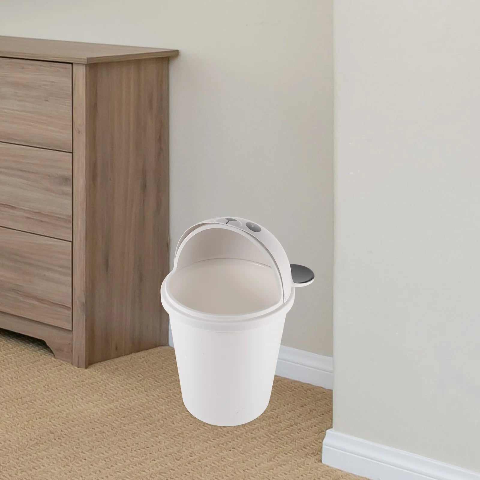 Large Capacity Cartoon Panda Trash Can With Lid Outdoor Garbage Container Bathroom Dustbin Waste Bin Reusable Plastic Household