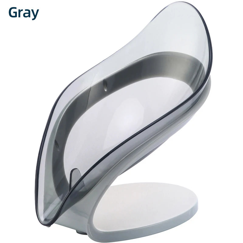 Multifunctional Drainage Soap Dish with Detachable Base, ABS + PS + Silicone, Grey/Blue, for Bathroom & Kitchen