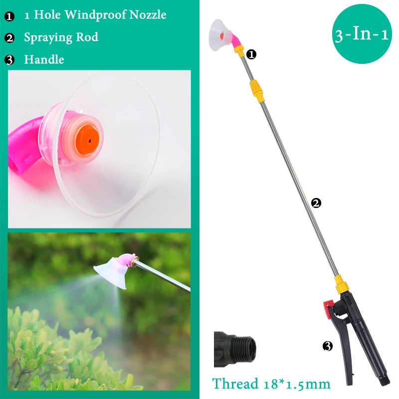 Hand Pressure Sprayer Retractable 0.45-0.8m Sprayer Rod For Outdoor Garden Pesticide Spray Fruit Tree Watering Can Accessories