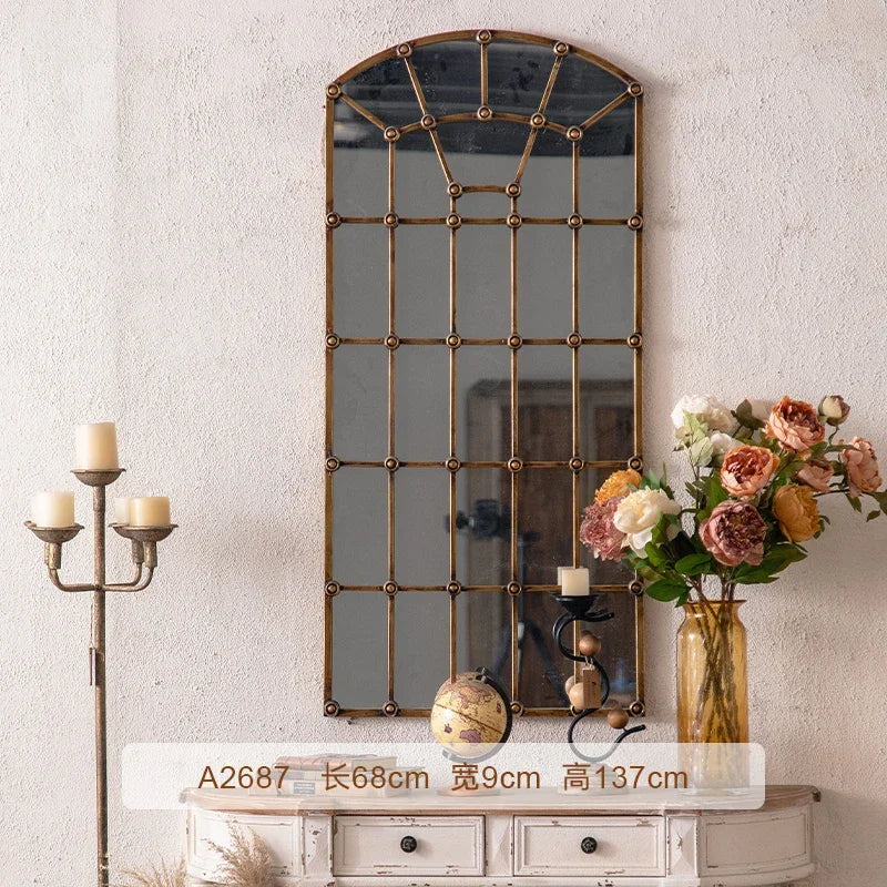 Antique Dressing Mirror Hallway Corridor Living Room Wall Hanging Decorative Mirror B & B Clothing Store Full-Length Mirror