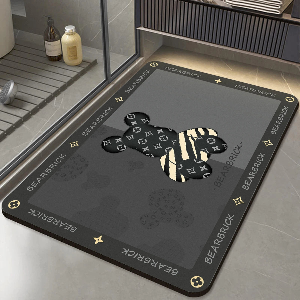 Soft diatom mud bathroom non-slip floor mat, quick-drying foot mat at the door of the bathroom, toilet toilet rug