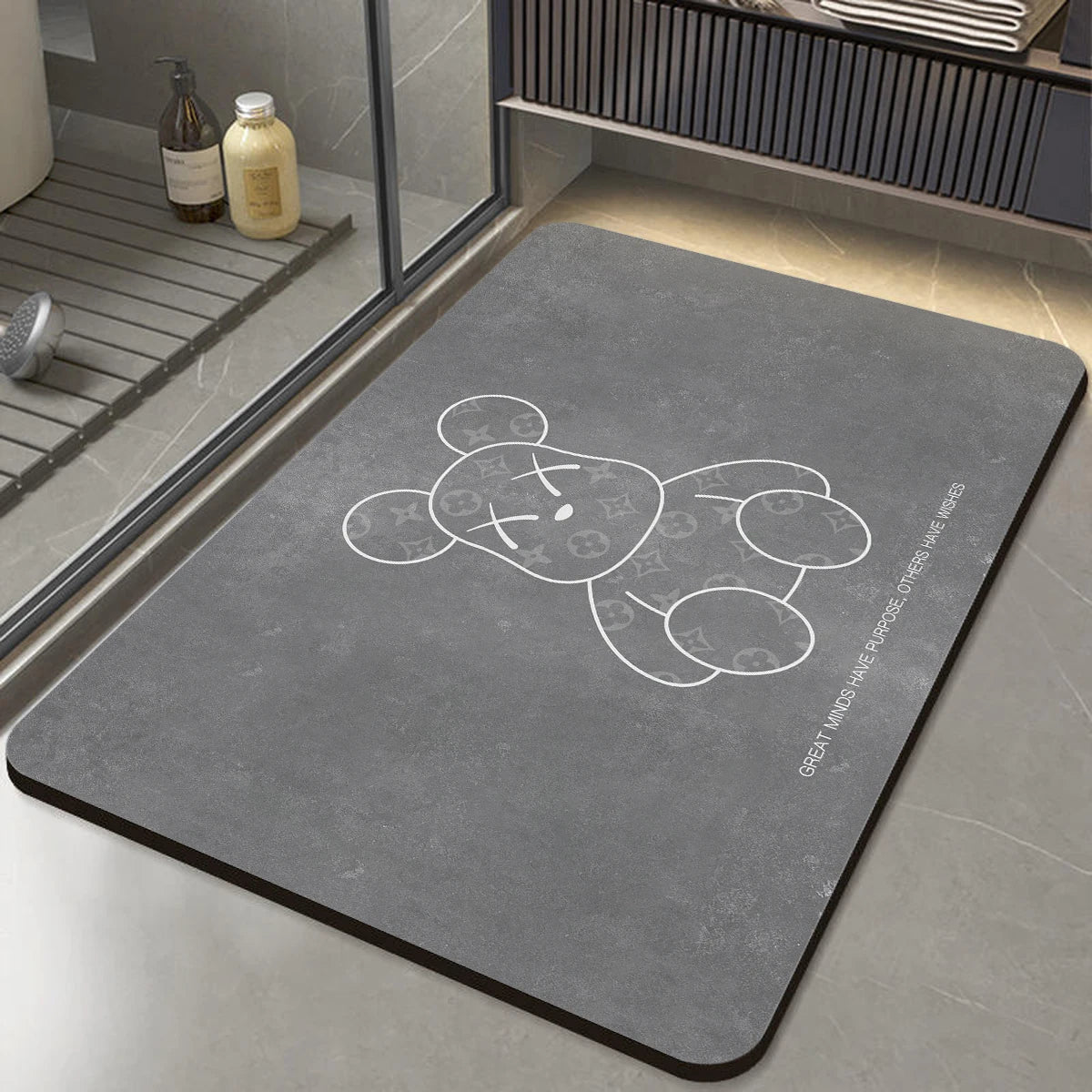 Soft diatom mud bathroom non-slip floor mat, quick-drying foot mat at the door of the bathroom, toilet toilet rug