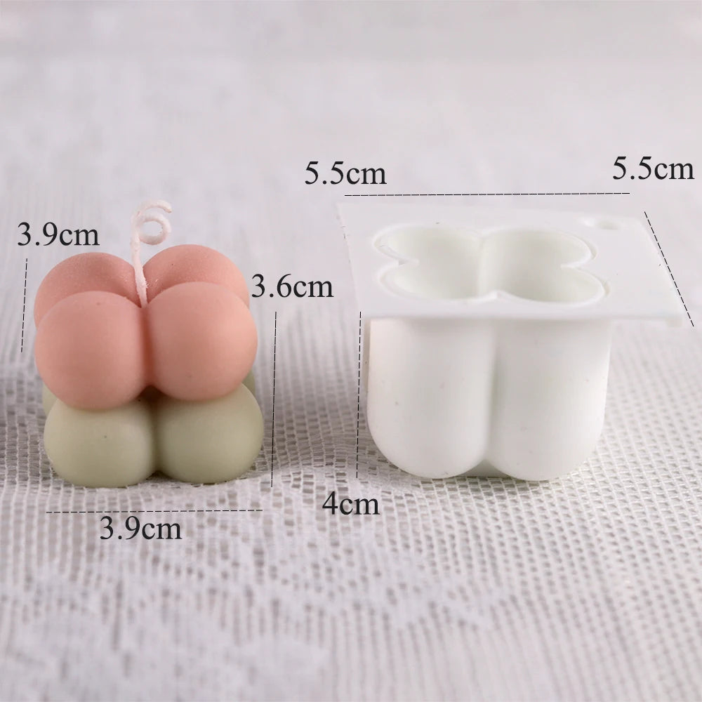 U Shape Candle Silicone Mold DIY Striped Arch Scented Candle Making Wax Mould Plaster Resin Ornament Craft Mold Home Decoration