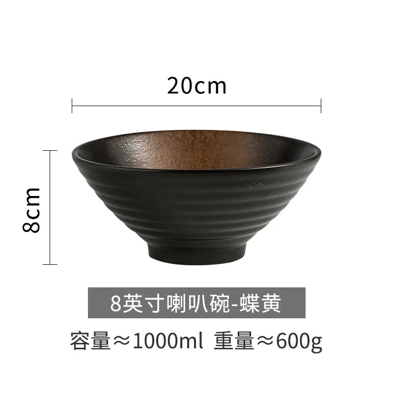 Japanese Style Ceramic Bowl, Large Ramen Bowl, Soup Bowl, Creative Tableware