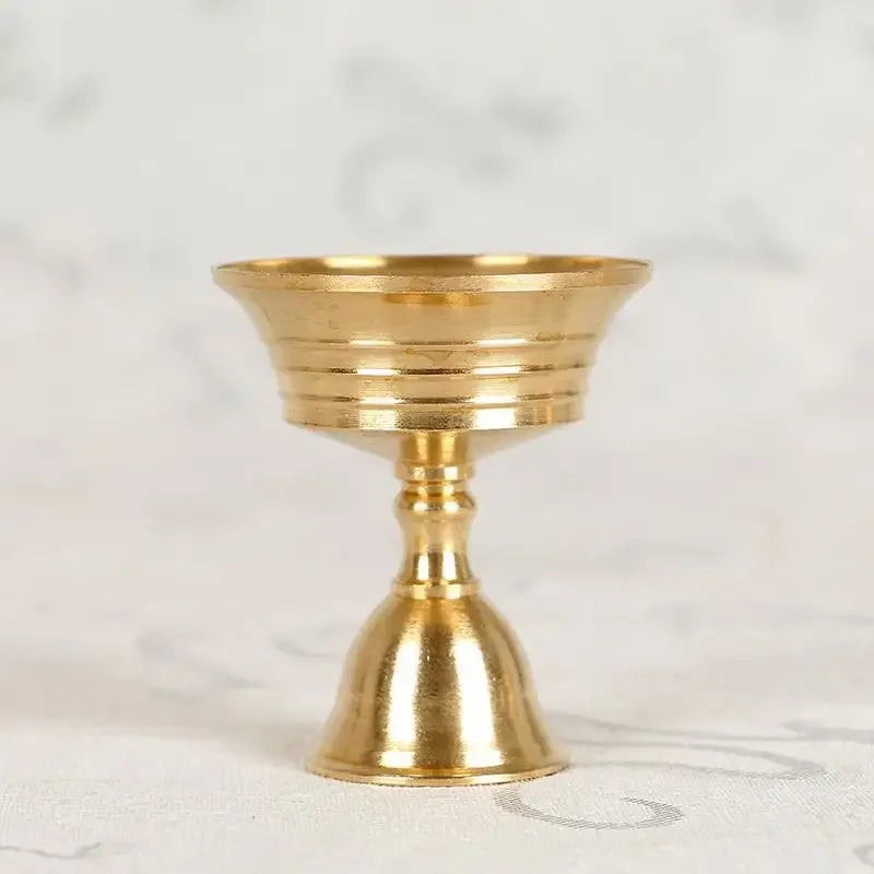 1PC Candle Holders Copper Butter Lamp Holder Long Lamp Candlestick Put Candle Copper Cup Home Decor