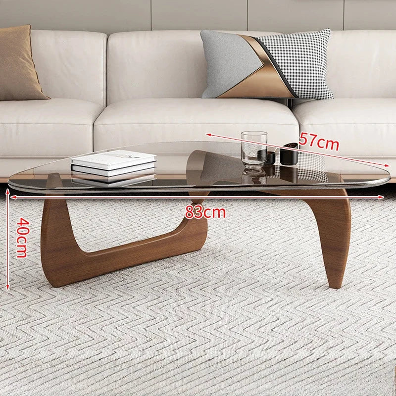 Modern Minimalist Creative Coffee Table for Small Households,Living Rooms,Tempered Glass Tea Table,Internet Famous Tea Table