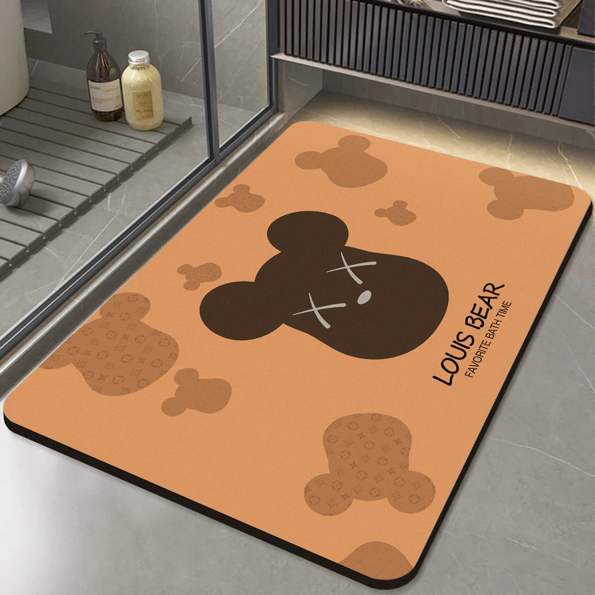 Soft diatom mud bathroom non-slip floor mat, quick-drying foot mat at the door of the bathroom, toilet toilet rug