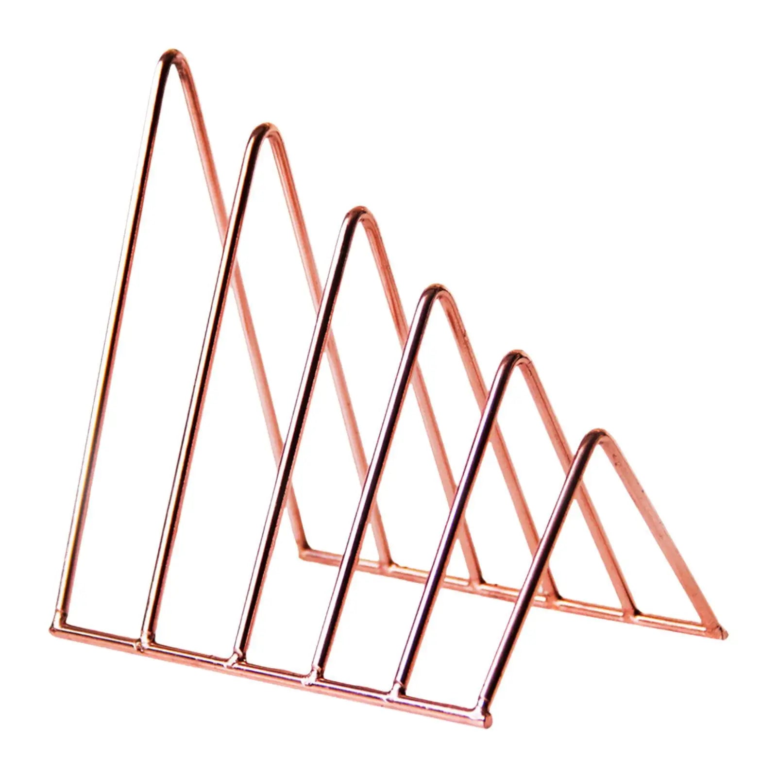 File Folder Sorter Non Skid Desk Triangle Bookshelf Bookend Organizer for Recipe Vinyl Records Office Magazines Hold Heavy Books