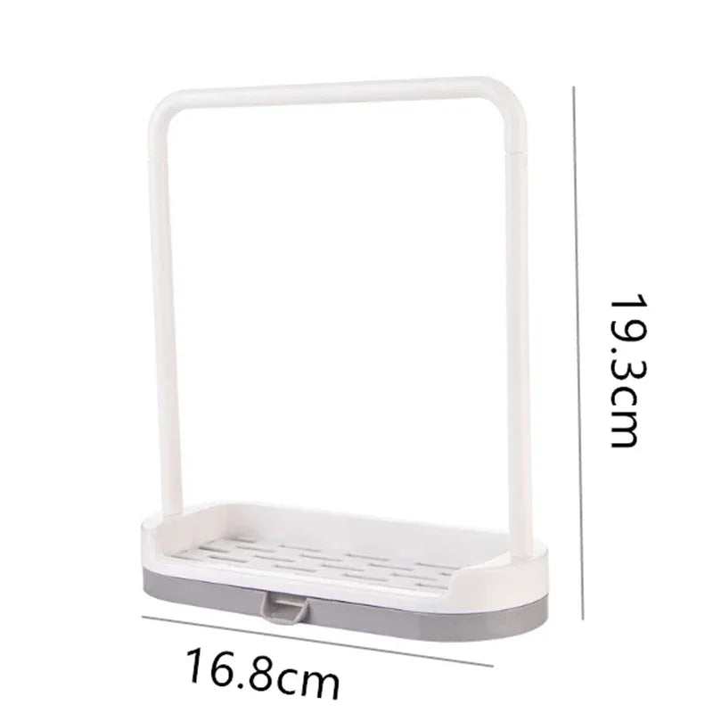 1 PC Kitchen Towel Storage Rack Sponge Drain Shelf Plastic Dishcloth Stand Home Organizer Holders Bathroom Gadgets