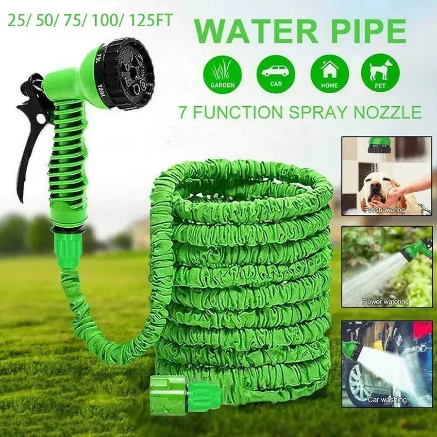 2025 Model Retractable Magic Hose High-Pressure Car Washing Device Water Gun Garden Water Pip Household Garden Watering Hose