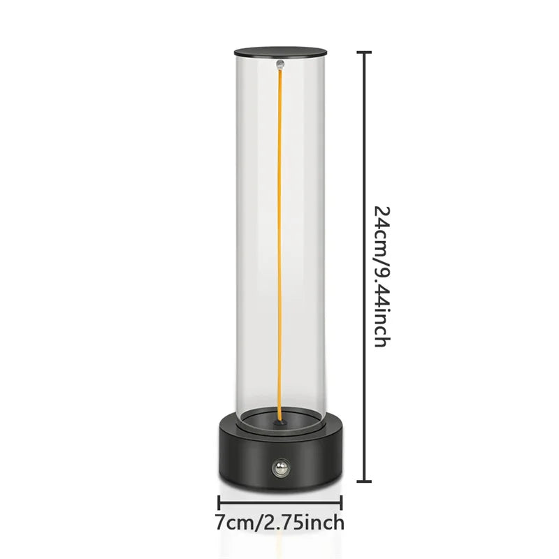 Minimalist Magnetic Lamp Touch Control Cordless Desk Lamp 2000mah USB Rechargeable For Bedroom Nightstand 3 Colors Ambient Light